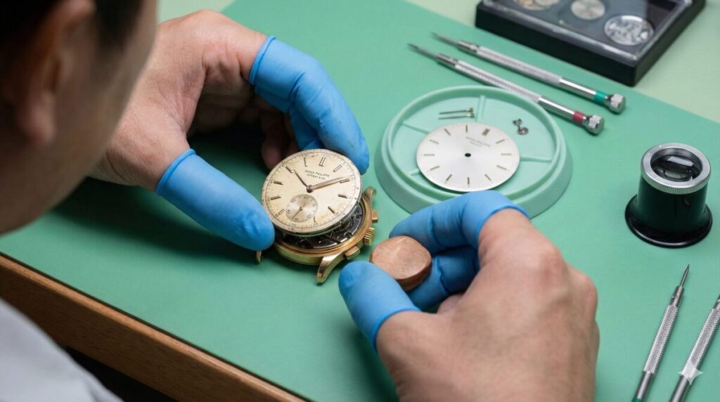 文字盤交換に注意が必要な正規メンテナンスと修理